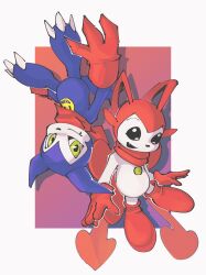 Rule 34 | absurdres, black eyes, boots, digimon, digimon (creature), fang, gloves, heart, highres, impmon, pucchiemon