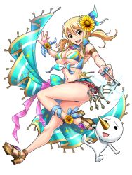 Rule 34 | 1girl, :d, ankle ribbon, armlet, bad id, bad pixiv id, bikini, blonde hair, blue ribbon, breasts, brown eyes, cleavage, fairy tail, flower, full body, hair between eyes, hair flower, hair ornament, holding, holding key, jewelry, key, large breasts, leg ribbon, leg up, long hair, lucy heartfilia, nail polish, navel, necklace, open mouth, outstretched arms, pink nails, plue, ribbon, shiny skin, sideboob, smile, solo, stomach, striped ribbon, sunflower, swimsuit, toenail polish, toenails, transparent background, twintails, underboob, wrist ribbon, yellow flower