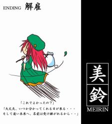 Rule 34 | 1girl, braid, character name, chibi, crossover, hong meiling, ikaruga, immaterial and missing power, parody, solo, touhou, translation request