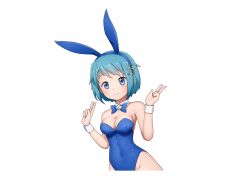 Rule 34 | 1girl, absurdres, blue eyes, blue hair, bunnygirls, highres, mahou shoujo madoka magica, mahou shoujo madoka magica (anime), miki sayaka