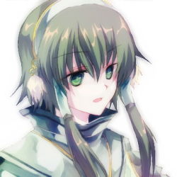 Rule 34 | 00s, 1boy, green eyes, green hair, hair tubes, hairband, ion (tales), lowres, male focus, matching hair/eyes, short hair with long locks, solo, tales of (series), tales of the abyss