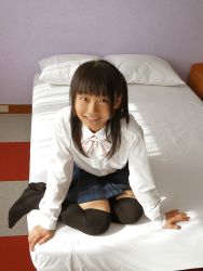 Rule 34 | asian, bed, blouse, cosplay, matsunaga ayaka, photo (medium), pleated skirt, school uniform, serafuku, shirt, skirt, thighhighs