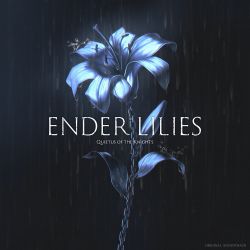 Rule 34 | chain, commentary, copyright name, ender lilies quietus of the knights, english commentary, english text, flower, highres, miv4t, no humans, rain, still life, water drop, wet, white flower