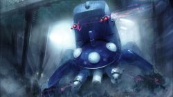 Rule 34 | cyberpunk, ghost in the shell, ghost in the shell stand alone complex, highres, mecha, no humans, robot, science fiction, tachikoma, takashima, weapon