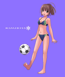 Rule 34 | 808, ball, barefoot, bikini, feet, kimi kiss, sakino asuka, soccer, soccer ball, solo, swimsuit, telstar