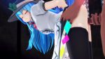 Rule 34 | 1boy, 1girl, 3d, ahegao, animated, ass, blue hair, blush, bound, bound wrists, censored, crying, cum, cum in pussy, dark-skinned male, dark skin, doggystyle, fucked silly, hat, hetero, hinanawi tenshi, long hair, mikumikudance (medium), orgasm, penis, rape, red eyes, sex, sex from behind, sound, spanked, tears, thighhighs, tongue, tongue out, touhou, video
