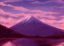 Rule 34 | cloud, lake, mountain, nature, original, scenery, sky, tasaka shinnosuke, twilight