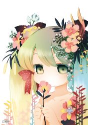 Rule 34 | 1girl, child, flower, gradient eyes, gradient hair, hair flower, hair ornament, hatsune miku, long hair, mao yu, md5 mismatch, multicolored eyes, multicolored hair, solo, twintails, vocaloid