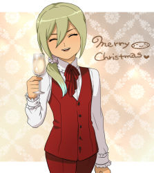 Rule 34 | 1boy, afuro terumi, bad id, bad pixiv id, blonde hair, blue hair, christmas, closed eyes, glass, heart, inazuma eleven (series), inazuma eleven go, long hair, male focus, merry christmas, mizuhara aki, multicolored hair, aged up, open mouth, ponytail, solo, two-tone hair