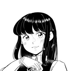 Rule 34 | 1girl, commentary request, dress shirt, gloves, greyscale, hayashio (kancolle), kantai collection, long hair, looking at viewer, monochrome, neck ribbon, parted lips, ribbon, school uniform, shirouri, shirt, smile, solo, upper body, white gloves
