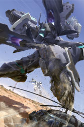 Rule 34 | 2boys, aircraft, flying, gun, helicopter, mecha, multiple boys, muv-luv, muv-luv alternative, muv-luv total eclipse, realistic, robot, science fiction, weapon