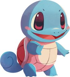 Rule 34 | artist request, blush, blush stickers, creatures (company), full body, game freak, gen 1 pokemon, hand up, happy, nintendo, no humans, official art, open mouth, pokemon, pokemon (creature), pokemon cafe remix, red eyes, shell, simple background, smile, solo, squirtle, standing, transparent background