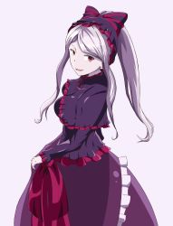 Rule 34 | absurdres, bad id, bad pixiv id, cowboy shot, from above, from side, gothic lolita, highres, lolita fashion, overlord (maruyama), parted bangs, shalltear bloodfallen, simple background, solo, standing, tagme