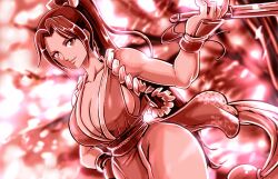 Rule 34 | breasts, cleavage, large breasts, ponytail, shiranui mai, sideboob, snk, the king of fighters
