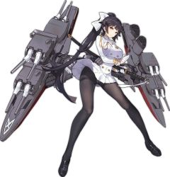 Rule 34 | 1girl, aiguillette, azur lane, black footwear, black hair, black pantyhose, bow, breasts, buttons, closed mouth, clothes lift, covered navel, frown, full body, gloves, hair bow, high ponytail, katana, kishiyo, large breasts, legs apart, loafers, long hair, long sleeves, machinery, military, military uniform, miniskirt, official art, orange eyes, panties, panties under pantyhose, pantyhose, pantyshot, pleated skirt, sheath, sheathed, shoes, skirt, skirt lift, solo, standing, sword, takao (azur lane), taut clothes, thighband pantyhose, transparent background, turret, turtleneck, underwear, uniform, very long hair, weapon, white bow, white gloves, white panties, white skirt