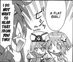Rule 34 | 10s, 3girls, angry, bermuda saimaru, blanc (neptunia), blush, d-pad, english text, female focus, flat chest, greyscale, hair ornament, hard-translated, hat, lowres, monochrome, multiple girls, neptune (neptunia), neptune (series), nippon ichi (neptunia), official art, pointing finger, shouting, tears, text focus, third-party edit