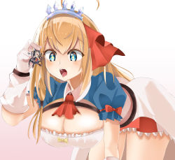 Rule 34 | + +, 2girls, ahoge, alicemagic, all fours, animal ears, ascot, black hair, blue eyes, blush, breasts, cleavage, female focus, giant, giantess, gloves, highres, karyl (princess connect!), low twintails, multiple girls, open mouth, pecorine (princess connect!), princess connect!, princess connect!, scared, size difference, twintails, vore