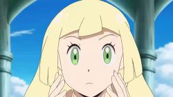 Rule 34 | 3girls, animated, ash ketchum, blonde hair, blue eyes, blue hair, bounsweet, creatures (company), game freak, gen 7 pokemon, green eyes, green hair, lana (pokemon), lillie (pokemon), lowres, mallow (pokemon), multiple girls, nintendo, pokemon, pokemon (anime), pokemon sm (anime)