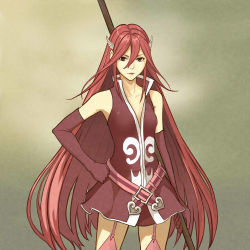 Rule 34 | 1girl, absurdres, bare shoulders, belt, belt buckle, breasts, brown eyes, buckle, cleavage, closed mouth, collarbone, commentary, cordelia (fire emblem), dakkalot, dress, elbow gloves, english commentary, fire emblem, fire emblem awakening, garter straps, gloves, hair between eyes, hair ornament, hand on own hip, highres, holding, holding polearm, holding spear, holding weapon, lips, long hair, looking at viewer, nintendo, pink belt, polearm, red dress, red gloves, red hair, short dress, solo, spear, thighhighs, thighs, very long hair, weapon, wing hair ornament, zettai ryouiki