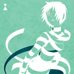 Rule 34 | abstract, ayanami rei, bandages, cannotescape, lowres, neon genesis evangelion, red eyes, short hair, solo