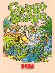 Rule 34 | 1980s (style), animal, ape, binoculars, congo bongo, copyright name, flower, hat, hippo, monkey, nature, oldschool, retro artstyle, rhinoceros, river, sega, tree, water