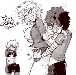 Rule 34 | 10s, 1girl, 2boys, age difference, angry, ass, bakugou katsuki, bakugou mitsuki, bdsm, blush, boku no hero academia, bondage, bouncing breasts, bound, breasts, cheating (relationship), clenched teeth, clothed sex, clothes pull, cum, english text, female orgasm, forced to watch, furious, gag, gagged, greyscale, mature female, midoriya izuku, monochrome, mother and son, motherly netorare, multiple boys, netorare, orgasm, pants, pants pull, pussy juice, rolling eyes, sex, sex from behind, speech bubble, spiked hair, standing, sweat, teeth, tenk, text focus, thumbs up, watching, white background