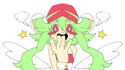 Rule 34 | 1girl, animal ears, blush stickers, breasts, green hair, hat, leotard, mad rat dead, mouse (animal), mouse ears, mouse girl, nippon ichi, rat god, red eyes, tie clip, top hat, wings, wrist cuffs