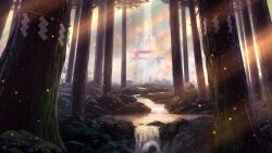 Rule 34 | 1other, absurdres, forest, highres, nature, original, pei (sumurai), river, scenery, torii, water, waterfall