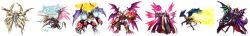 Rule 34 | absurdres, barbamon, barbamon x-antibody, beelzebumon, beelzebumon x-antibody, belphemon, belphemon rage mode, belphemon x-antibody, claws, demon, demon (digimon), demon x-antibody, digimon, gun, highres, leviamon, leviamon x-antibody, lilithmon, lilithmon x-antibody, lucemon falldown mode, lucemon x-antibody, official art, seven great demon lords, staff, tail, weapon, wings