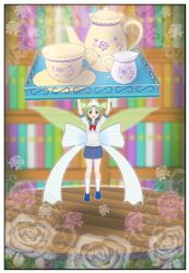 Rule 34 | c-mond, cup, fairy, fairy wings, flower, puchi carat, rose, teacup, teapot, twintails, wings
