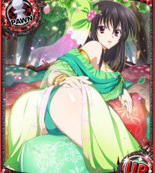 Rule 34 | 10s, 1girl, ass, back, black hair, breasts, card (medium), high school dxd, highres, large breasts, long hair, purple eyes, raynare, smile, solo