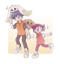Rule 34 | 1boy, 1girl, brother and sister, chinese clothes, digimon, dog, lee jianliang, lee shaochung, lopmon, rabbit, siblings, terriermon