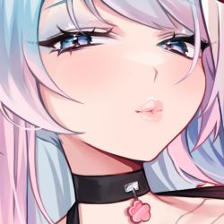 Rule 34 | 1girl, kiss, kissy face, lips, pink lips, silvervale, solo, tagme, virtual youtuber