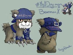 Rule 34 | bearmon, belt, digimon, digimon (creature), hat, highres, original, solo