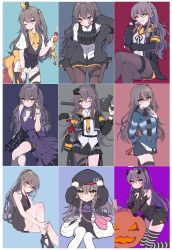 Rule 34 | 6+girls, bad id, bad pixiv id, beret, black jacket, black legwear, body armor, brown eyes, brown hair, clming, collage, collage background, dress, from above, full body, gift, girls&#039; frontline, gloves, h&amp;k ump, hair between eyes, hair ribbon, halloween costume, halterneck, hat, highres, jacket, long hair, multiple girls, official alternate costume, pantyhose, ribbon, scar, scar across eye, scar on face, scarf, shirt, simple background, sitting, skirt, standing, tagme, thighhighs, ump45 (&quot;just this time.&quot;) (girls&#039; frontline), ump45 (agent lop rabbit) (girls&#039; frontline), ump45 (diamond flower) (girls&#039; frontline), ump45 (girls&#039; frontline), ump45 (mod3) (girls&#039; frontline), ump45 (the wish-making sorceress of fireworks) (girls&#039; frontline)