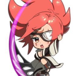 Rule 34 | 1girl, arc system works, baiken, breasts, chibi, cleavage, guilty gear, guilty gear xrd, highres, large breasts, pink hair