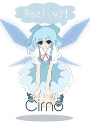 Rule 34 | 1girl, cirno, female focus, solo, embodiment of scarlet devil, touhou, wings