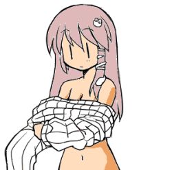 Rule 34 | 1girl, akou roushi, animated, animated gif, bouncing breasts, breasts, dressing, kochiya sanae, large breasts, long hair, lowres, no bra, pink hair, ribbed sweater, simple background, solo, sweater, third-party edit, touhou, white background