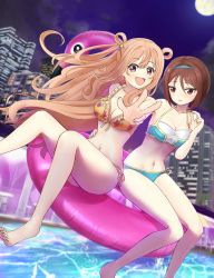 Rule 34 | 2girls, absurdres, breasts, hatsune (princess connect!), highres, hsk pad, large breasts, multiple girls, princess connect!, shiori (princess connect!), smile, swimsuit, tagme