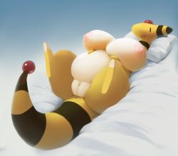 Rule 34 | 1girl, ampharos, breasts, cleft of venus, creatures (company), furry, furry female, game freak, gen 2 pokemon, highres, huge breasts, nintendo, no humans, pokemon, pokemon (creature), pussy, solo, somnamg