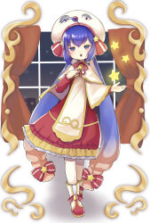 Rule 34 | 1girl, :o, ahoge, ankle boots, bell, blue eyes, blue hair, boots, bow, bowtie, braid, capelet, christmas, curtains, dress, eel hat, full body, gradient hair, hair bow, hair ornament, hand up, hat, highres, jitome, long hair, long sleeves, looking at viewer, low-braided long hair, low-tied long hair, multicolored eyes, multicolored hair, namari tera honoka, neck bell, night, night sky, otomachi una, outstretched hand, red bow, red bowtie, red dress, red eyes, red hair, sidelocks, sky, solo, standing, star (symbol), star hair ornament, streaked hair, twin braids, twintails, two-tone hair, very long hair, vocaloid, white capelet, white hat, window