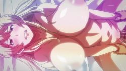 Rule 34 | 1girl, ahegao, animated, animated gif, bed, blonde hair, blush, bouncing breasts, breasts, daraku reijou the animation, ichijou yurika, jiggle, large breasts, long hair, lying, missionary, navel, nipples, nude, on back, open mouth, pussy juice, sex, teeth, thighs, uncensored, vaginal
