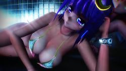 Rule 34 | 3d, 4girls, animated, ass, ass shake, bare shoulders, bikini, blue eyes, braid, breasts, butt crack, crescent, crescent hair ornament, crescent moon, dancing, demon tail, demon wings, from behind, hair ornament, hong meiling, izayoi sakuya, jiggle, koakuma, large breasts, long hair, moon, multiple girls, naughty face, patchouli knowledge, purple eyes, purple hair, shiny clothes, shiny skin, short hair, silver hair, smile, swimsuit, tail, thong, thong bikini, touhou, video, wings