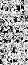 Rule 34 | ass, bikini, blindfold, blush, fangs, food, highres, inkling player character, looking at viewer, micro bikini, miiverse, monochrome, nintendo, open mouth, popsicle, splatoon (series), swimsuit, translation request