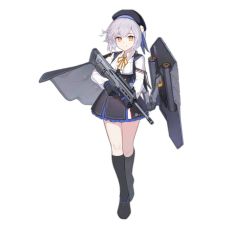Rule 34 | 1girl, artist request, ballistic shield, black gloves, black hat, bullpup, female focus, full body, gas-seal revolver, girls&#039; frontline, gloves, grey hair, gun, hat, holding, holding gun, holding weapon, integrally-suppressed firearm, looking at viewer, modular weapon system, official art, quick-change barrel system, revolver shotgun, semi-automatic firearm, semi-automatic shotgun, shield, shield module, shotgun, six12, six12 (girls&#039; frontline), solo, stand-alone configuration, transforming weapon, transparent background, weapon, yellow eyes