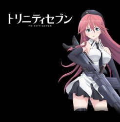 Rule 34 | 10s, 1girl, blue eyes, breasts, large breasts, lilith, long hair, red hair, trinity seven
