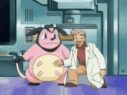 Rule 34 | 1boy, animated, animated gif, creatures (company), game freak, gen 2 pokemon, lowres, miltank, nintendo, pokemon, pokemon (anime), pokemon (creature), samuel oak, smile, what