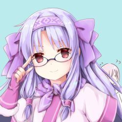 Rule 34 | 2girls, ?, ??, abc cherry, ainu clothes, bow, commentary request, face, fate/grand order, fate (series), fingerless gloves, glasses, gloves, green background, hair bow, hairband, highres, illyasviel von einzbern, long hair, looking at viewer, mash kyrielight, multiple girls, pink bow, pink gloves, pink hair, pink hairband, red eyes, sidelocks, simple background, sitonai (fate), smile, solo focus