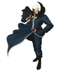 Rule 34 | 1boy, beard, blonde hair, cape, facial hair, goenitz, highres, male focus, multicolored hair, nona, official art, snk, solo, svc chaos, the king of fighters, two-tone hair, wind
