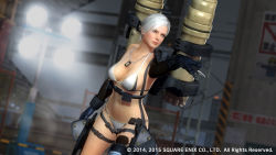 Rule 34 | 1girl, 3d, breasts, christie (doa), dead or alive, dead or alive 5, female focus, highres, large breasts, official art, solo, white hair